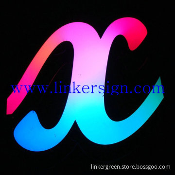 3d led facelit alphabet letter